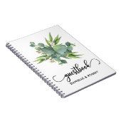 Botanisches Blätter, das Gast-Buch Wedding ist Notizblock (Rechte Seite)