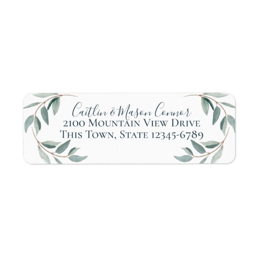 Botanisches Blätter Wasserfarbe (Vorne)