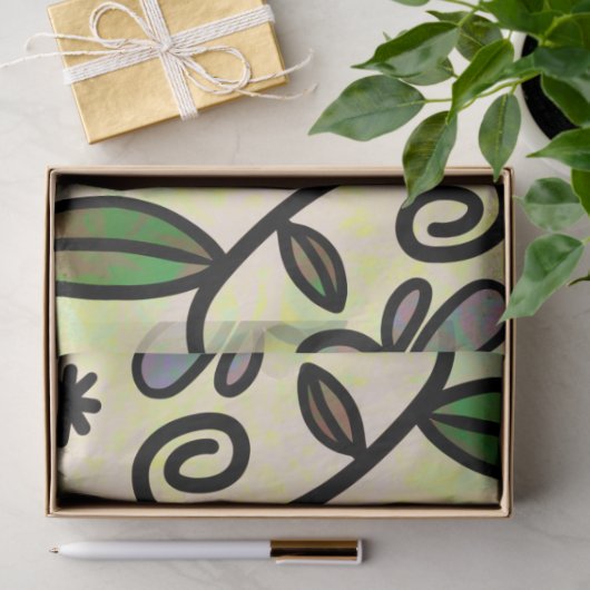 botanisches Blätterpapier Seidenpapier (Geschenk)