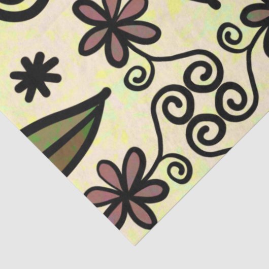 botanisches Blätterpapier Seidenpapier (Ausschnitt)