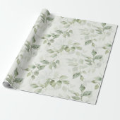 Botanisches Blattmuster Geschenkpapier (Ungerollt)