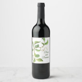 Botanisches Blattweinetikett Weinetikett (Vorderseite)