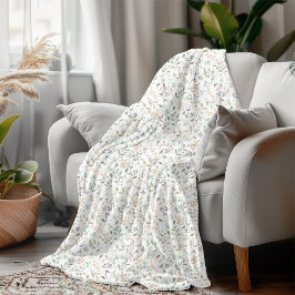 Botanisches Blattwerk, naturbelassen Inspiriert Fleecedecke
