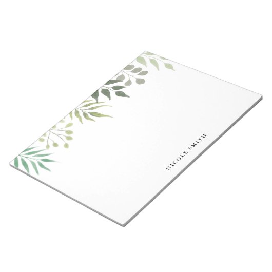 Botanisches Blattwerk Notizblock (angewinkelt)