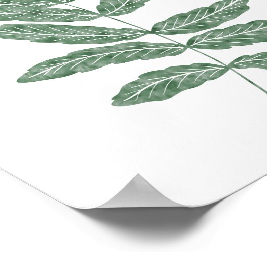 Botanisches Blattwerk Poster (Ecke)