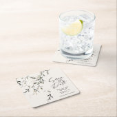 Botanisches Blattwerk Rechteckiger Pappuntersetzer (Vor Ort)