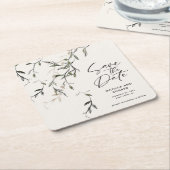 Botanisches Blattwerk Rechteckiger Pappuntersetzer (angewinkelt)