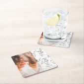 Botanisches Blattwerk Rechteckiger Pappuntersetzer (Vor Ort)