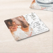 Botanisches Blattwerk Rechteckiger Pappuntersetzer (angewinkelt)