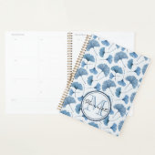 Botanisches Blau-Weiß-Monogramm Planer (Anzeige)