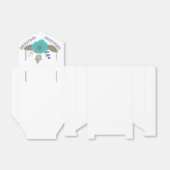 Botanisches blaues Blätter Gastgeschenk Box Geschenkschachtel (Ungefaltet)