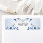 Botanisches blaues Blütenzeichen Rücksendeadresse (Insitu)