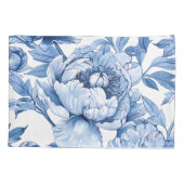 Botanisches blaues Flor Delikate Porzellan Blume Kissenbezug (Rückseite)