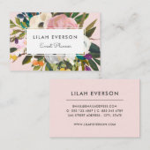 Botanisches Bliss | Elegant gezeichnet | Blüte Visitenkarte (Vorne/Hinten)