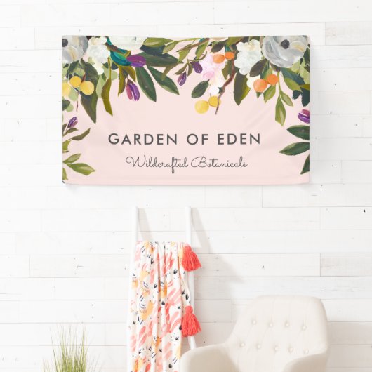 Botanisches Bliss Elegantes Blumenbanner | Blüte Banner (Insitu)