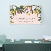 Botanisches Bliss Elegantes Blumenbanner | Blüte Banner (Messeveranstaltung)