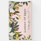 Botanisches Bliss Elegantes Blumenbanner | Blüte Banner (Vertikal)