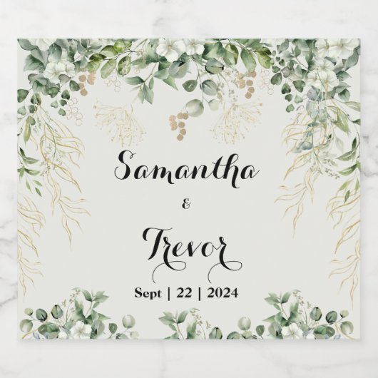 Botanisches Bliss Elegantes Lila Gartenvolk Schaumweinetikett (Einzelnes Label)