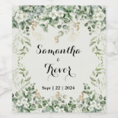 Botanisches Bliss Garden Weinetikett (Einzelnes Label)