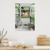 Botanisches Bliss - Gartenkunstposter Poster (Küche)