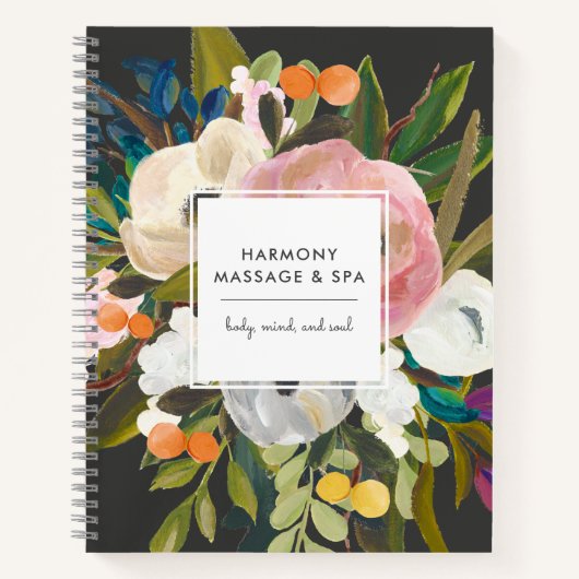 Botanisches Bliss-Geschäft | Modernes Blumenzeital Notizblock (Vorderseite)