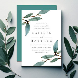 Botanisches Bliss Hochzeitessen Probe Einladung