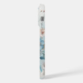 Botanisches Bliss mit Blau iPhone Hülle (Linke Seite)