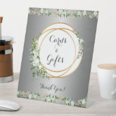 Botanisches Bliss Silberinfundiertes Brautparty Sockelschild (In Situ)