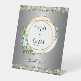 Botanisches Bliss Silberinfundiertes Brautparty Sockelschild