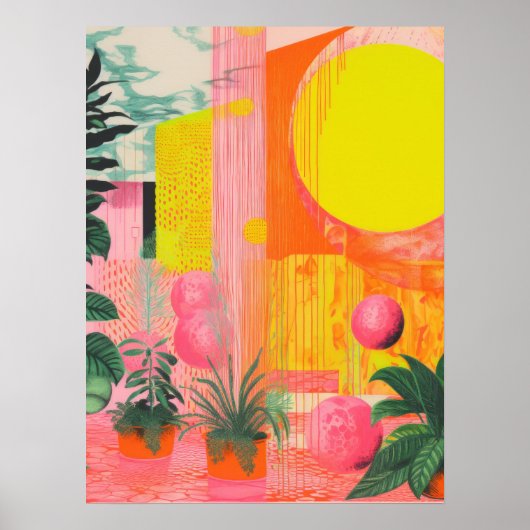 Botanisches Bliss: Sonnenharmonie Poster (Vorne)