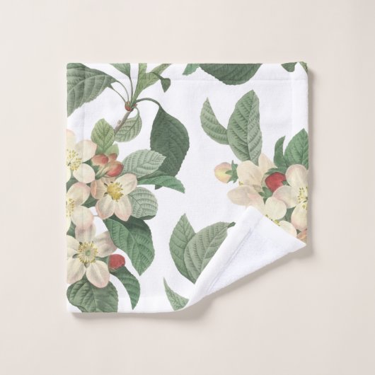 Botanisches Blühen Florals Badhandtuch Set (Waschlappen)