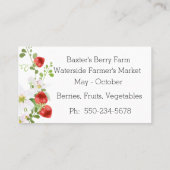 Botanisches blühendes Brombeeren Weinroute Visitenkarte (Rückseite)