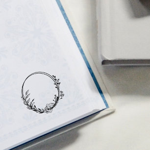 Botanisches Blume-Journal Gummistempel
