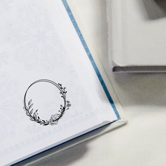 Botanisches Blume-Journal Gummistempel