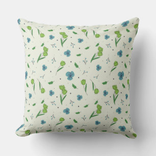 Botanisches Blumen-Blumenmuster 20" x 20" Kissen