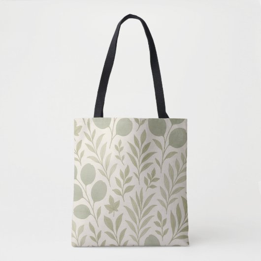 Botanisches Blumen nahtloses Muster Tasche (Vorderseite)
