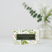 Botanisches BlumenAquarell Visitenkarte (Stehend Vorderseite)