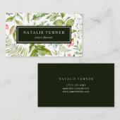 Botanisches BlumenAquarell Visitenkarte (Vorne/Hinten)