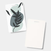 Botanisches Blumendesign Ausweis (Vorder- & Rückseite)