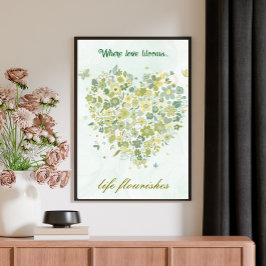 Botanisches Blumengebäck für Wasserfarben Poster