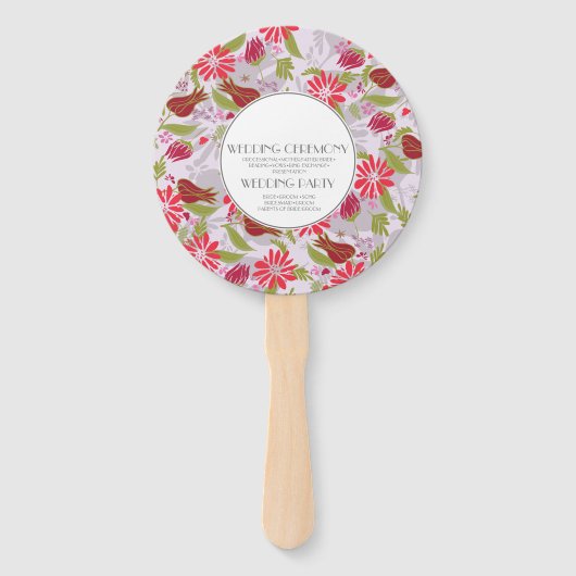 Botanisches Blumengebirge Rose Hochzeit Fächer (Rückseite)