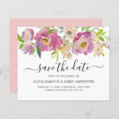 Botanisches Blumengestein Save the Date rot (Vorne/Hinten)