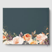 Botanisches Blumengold-Glitzer im Herbst Hochzeit Gästebuch (Rückseite)