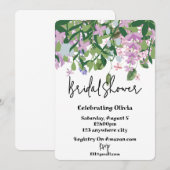 Botanisches Blumengrün Brautdusche Einladung (Vorne/Hinten)