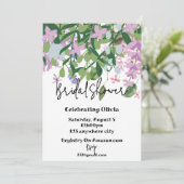 Botanisches Blumengrün Brautdusche Einladung (Stehend Vorderseite)