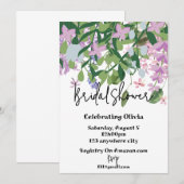 Botanisches Blumengrün Brautdusche Einladung (Vorne/Hinten)