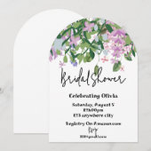 Botanisches Blumengrün Brautdusche Einladung (Vorne/Hinten)