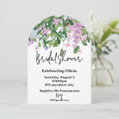 Botanisches Blumengrün Brautdusche Einladung (Stehend Vorderseite)