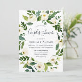 Botanisches Blumenkraut - Dusche einladen Einladung (Stehend Vorderseite)