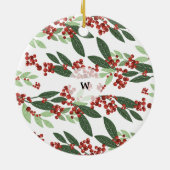 Botanisches Blumenmuseum Weihnachten Foto Keramik Ornament (Hinten)